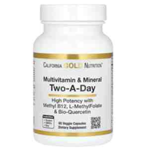 California Gold Nutrition Multivitamin & Mineral Two-A-Day | 180 Capsules