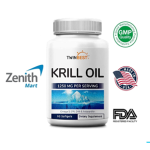 TwinBest Antarctic Krill Oil 1000 MG Softgels