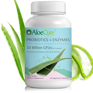 Aloecure Probiotics + Enzyme 10 Billion Cfus Capsules