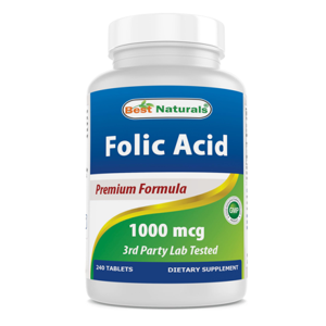 Best Naturals Folic Acid 1000 Mcg Capsules