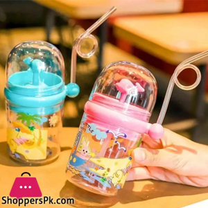 Cartoon Whale Water Bottle & Cup For Children - High Quality