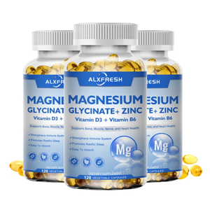 Alxfresh Magnesium Glycinate Zinc Vitamin D3 Capsules