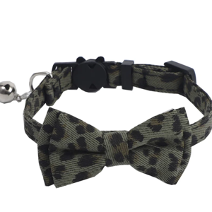 Printed Pet bows with bell adjustable