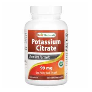 Best Naturals Potassium Citrate 99mg Capsules