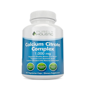 Purely Holistic Calcium Citrate 1000 Mg Capsules