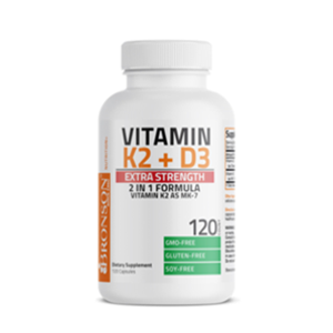 Bronson Vitamin K2 + D3 Extra Strength Capsules