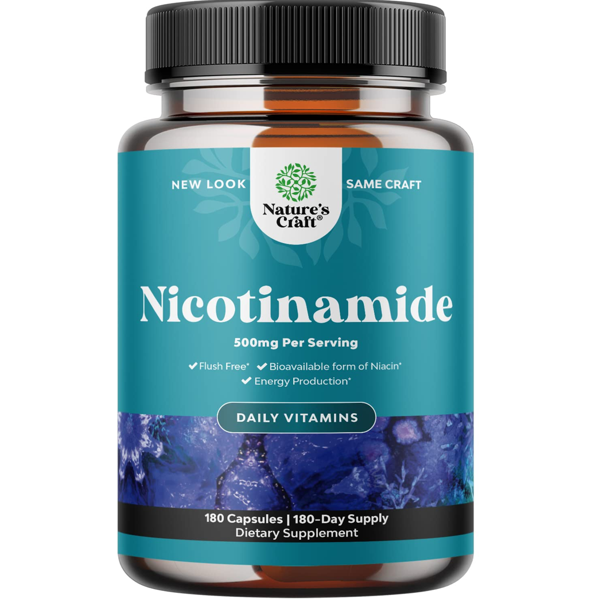 Natures Craft Vitamin B3 Nicotinamide 500mg Capsules