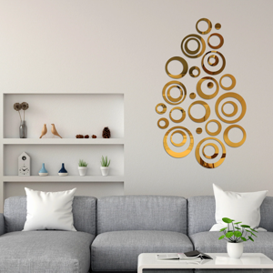 Acrylic Ring Mirror Wall Stickers