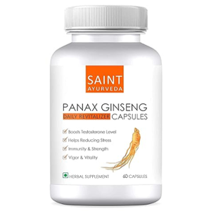 Saint Ayurveda Panax Ginseng Daily Revitalizer Capsules