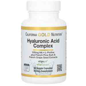 California Gold Nutrition – Hyaluronic Acid Complex 100 mg | 60 Capsules