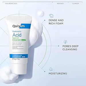 Quiyum Hyaluronic Acid Replenish Cleanser, Eye Cream