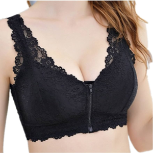 Female Vest Front Zipper Push Up Bra