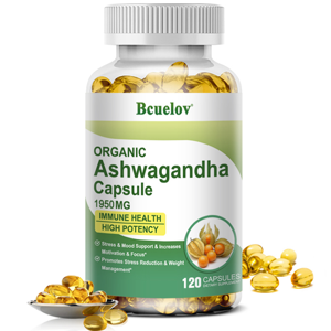 Bcuelov Organic Ashwagandha Capsules 1950mg