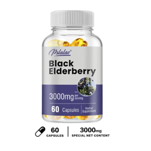 Pslalae Black Elderberry Capsules 3000 Mg