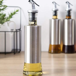 Kitchen Cooking Oil Stainless Steel Bottle With Dropper