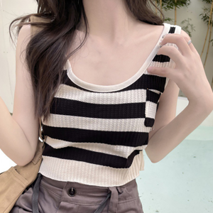 Skinny Striped suspender tank tops