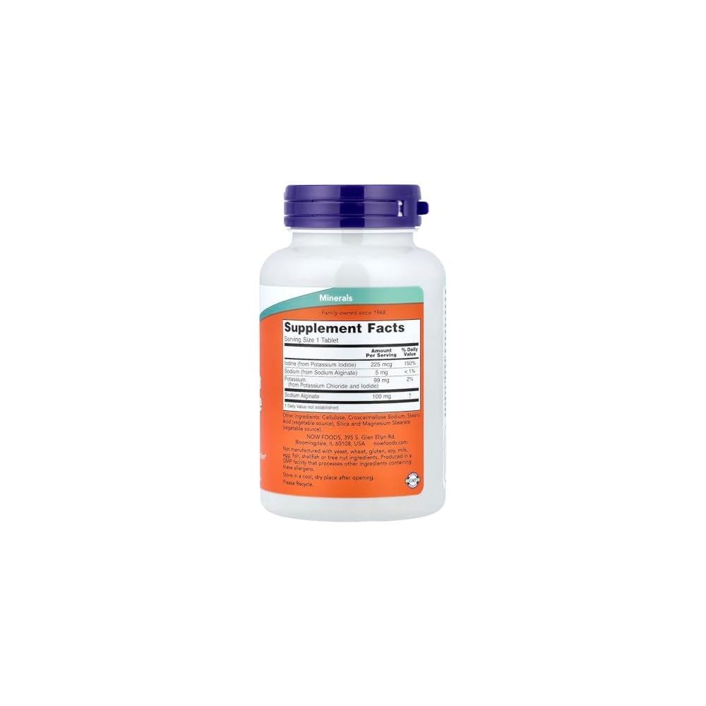 NOW Foods, Potassium Plus Iodine, 180 Tablets