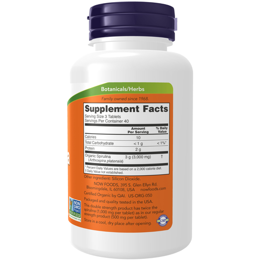 NOW Foods, Spirulina, 1,000 mg, 120 Tablets