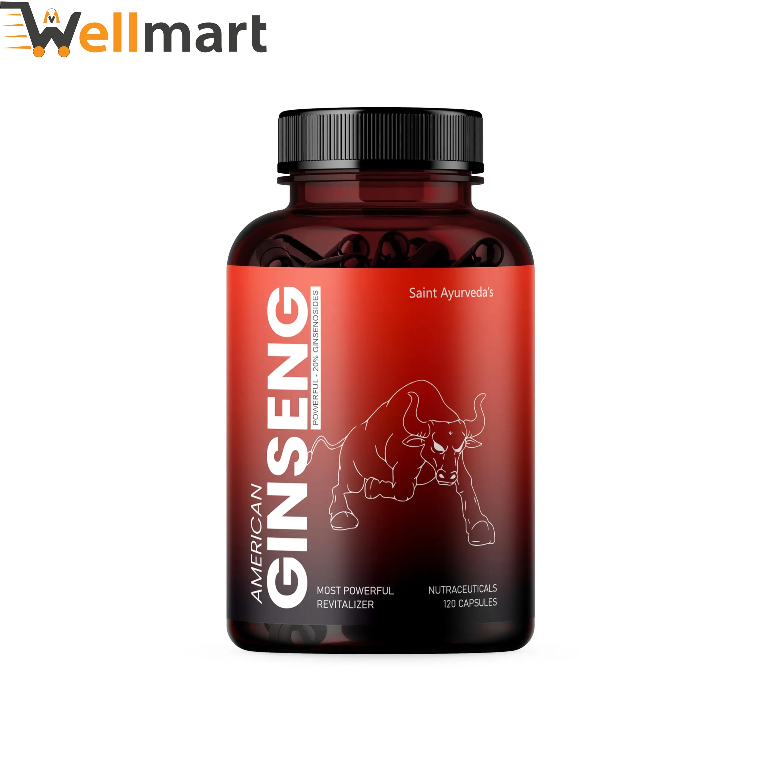 Saint Ayurveda Panax Ginseng Daily Revitalizer Capsules