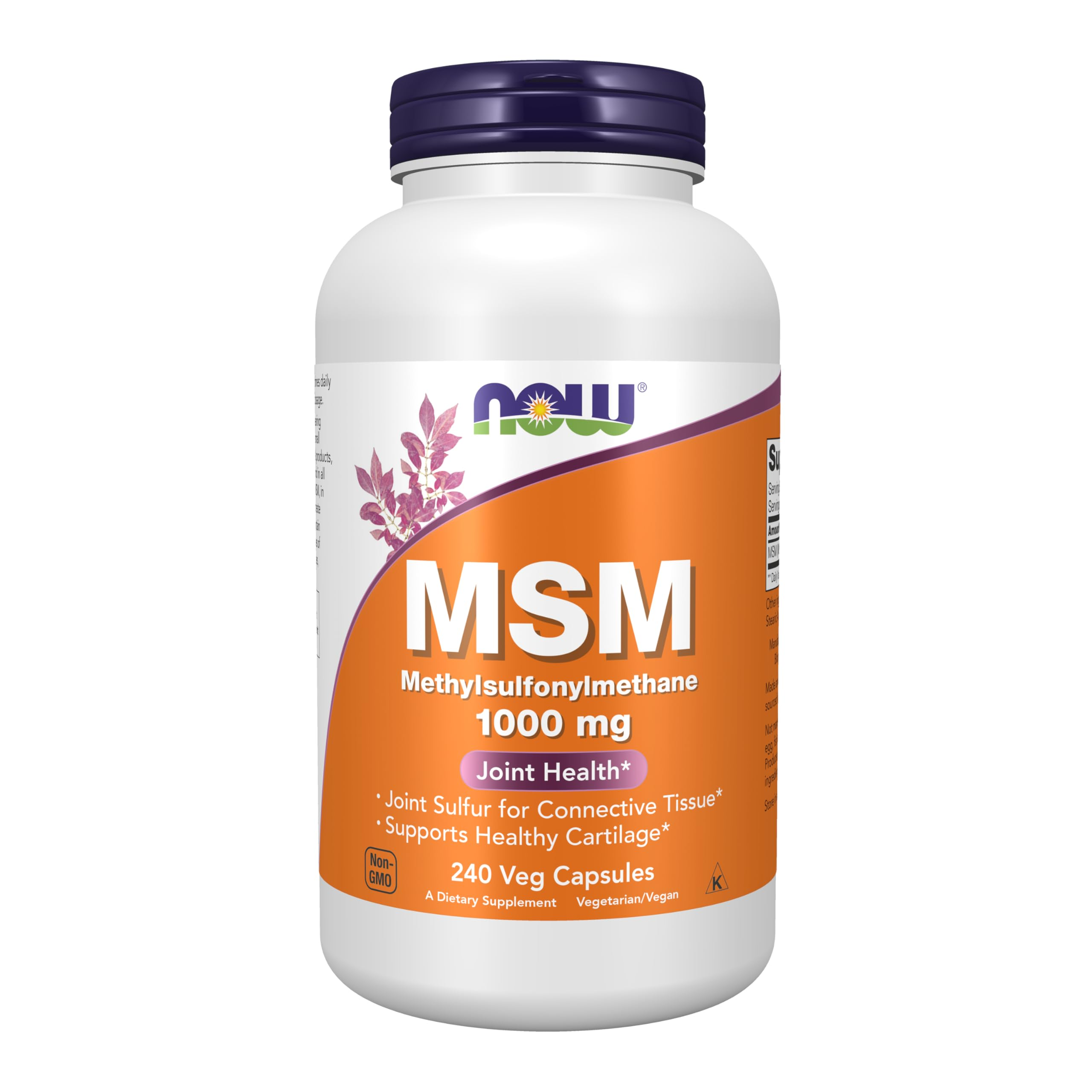 NOW Foods, MSM, Methylsulfonylmethane, 120 Veg Capsules (1,000 mg per Capsule)