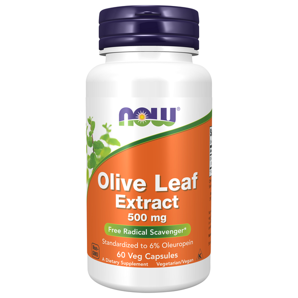 NOW Foods, Olive Leaf Extract, 500 mg, 120 Veg Capsules