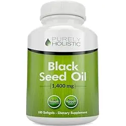Purely Holistic Black Seed Oil 1400mg + Vitamin C 1000mg Immune