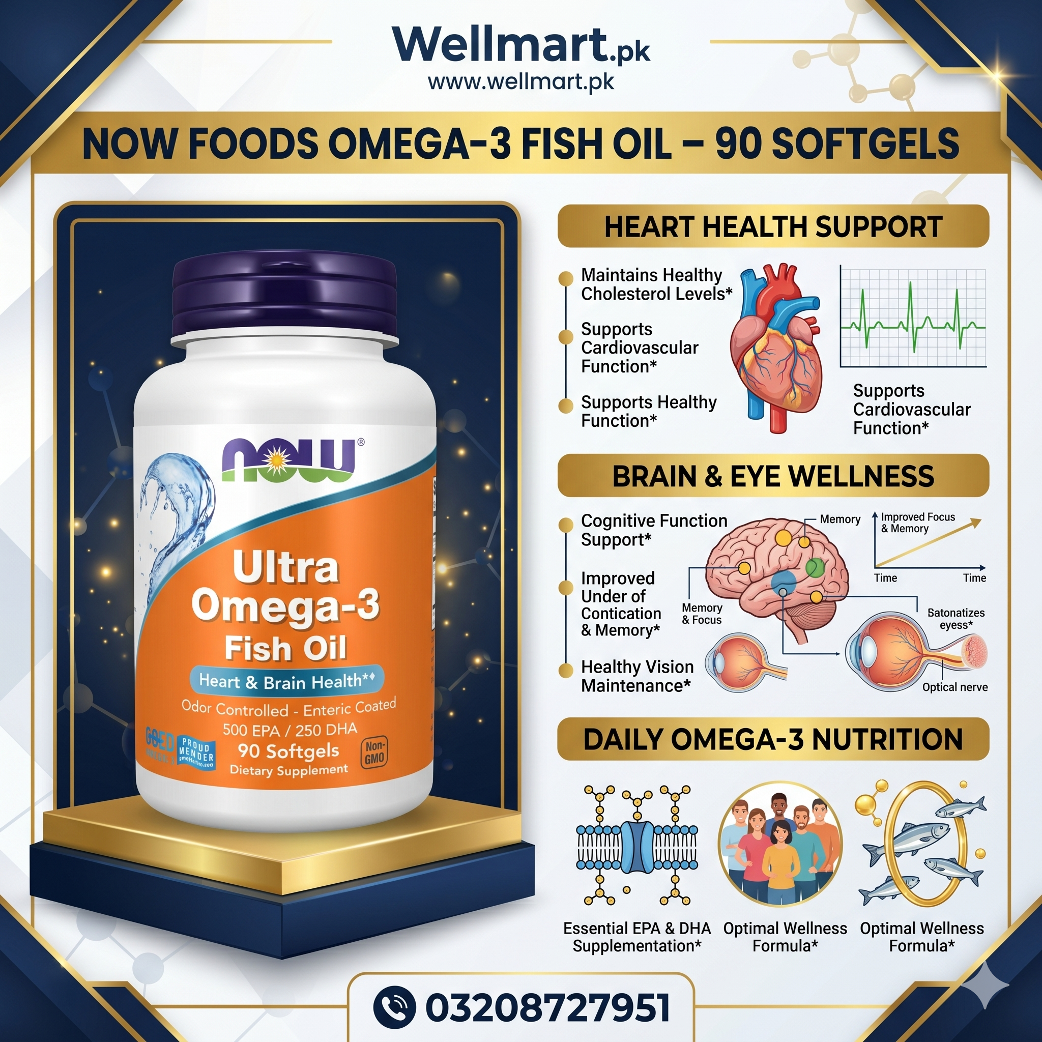 NOW Foods, Omega-3 Fish Oil, 90 Softgels
