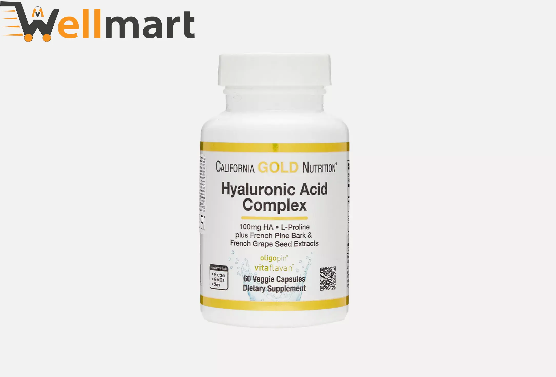 California Gold Nutrition – Hyaluronic Acid Complex 100 mg Capsules