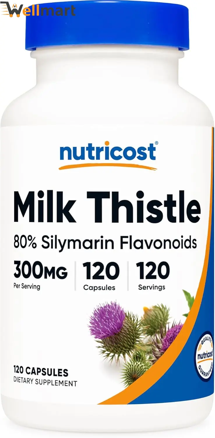 Nutricost Milk Thistle 80% Silymarin 300mg Capsules
