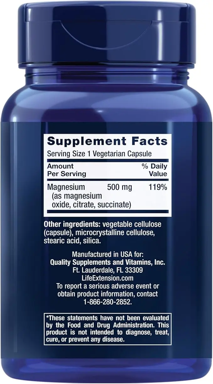 Life Extension Magnesium 500mg Capsules