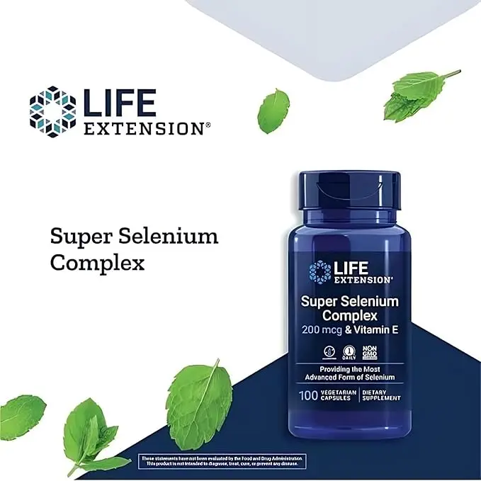 Life Extension Super Selenium Complex (200 mcg Selenium + Vitamin E)