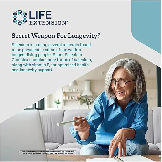 Life Extension Super Selenium Complex (200 mcg Selenium + Vitamin E)