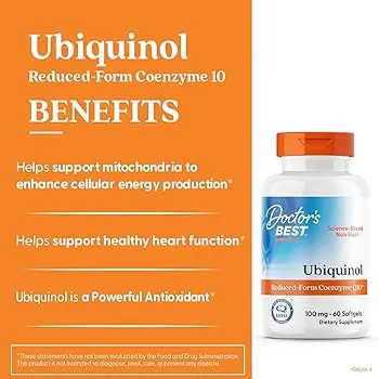 Doctor’s Best Ubiquinol (Reduced-Form Coenzyme Q10) 50 mg