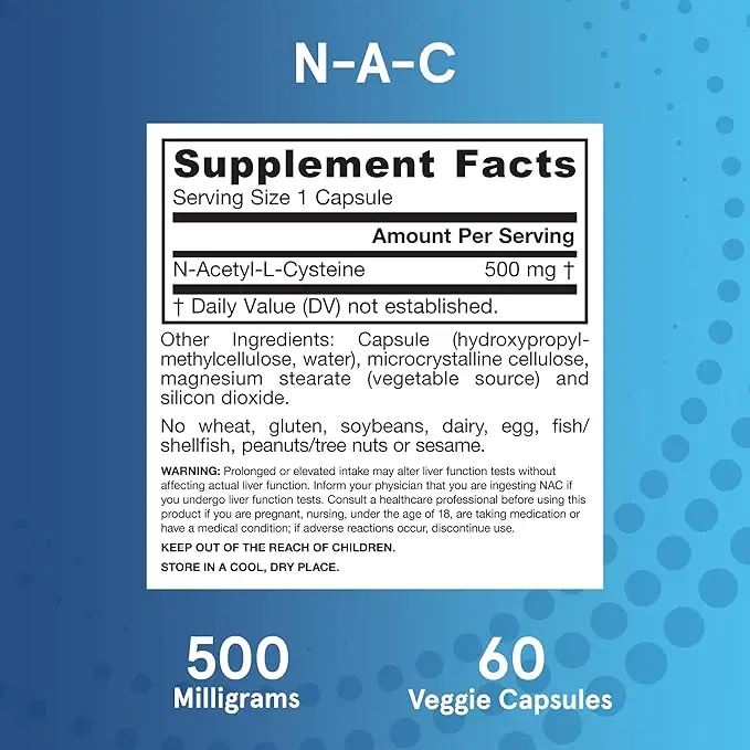N-A-C 500 mg (N-Acetyl-L-Cysteine)