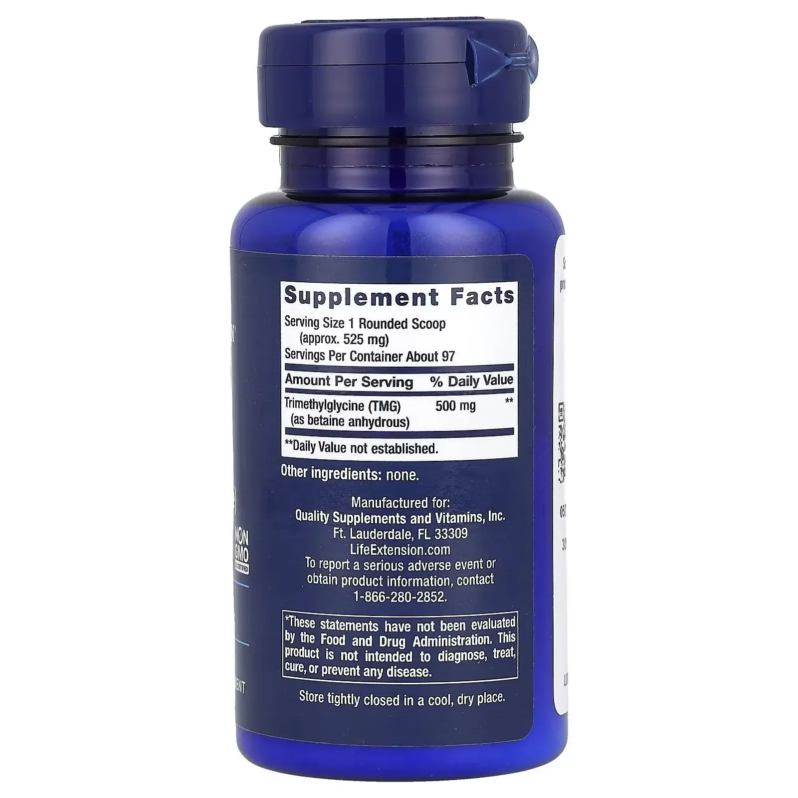 Life Extension TMG (Trimethylglycine) 500 mg