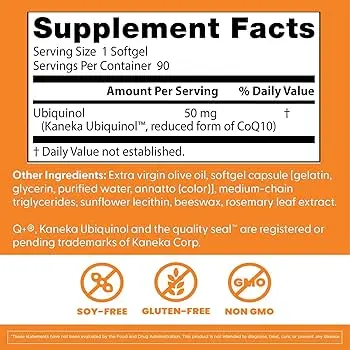 Doctor’s Best Ubiquinol (Reduced-Form Coenzyme Q10) 50 mg