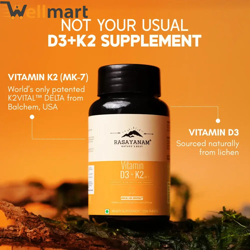Rasayanam Vitamin D3 + K2 tablets