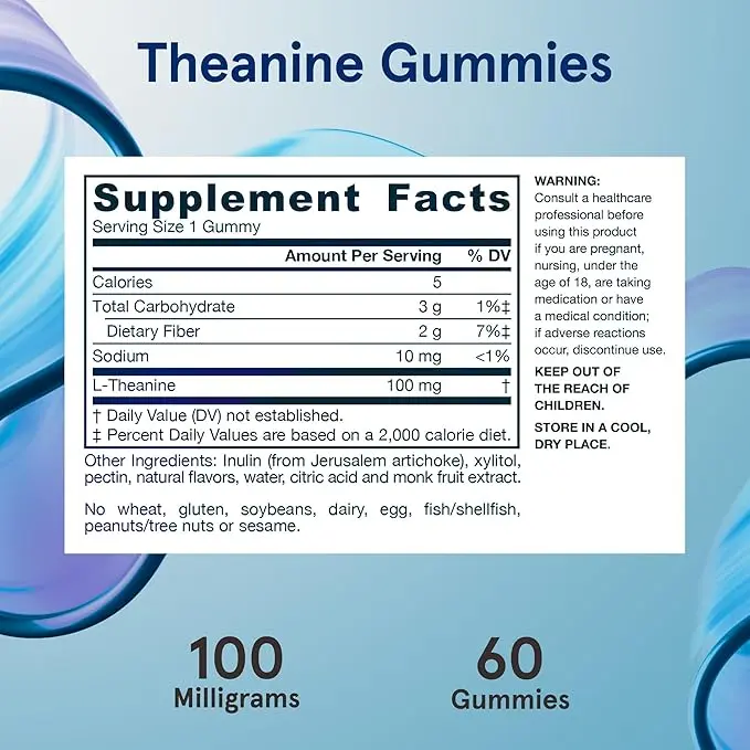 Jarrow Formulas Theanine 100mg Gummies