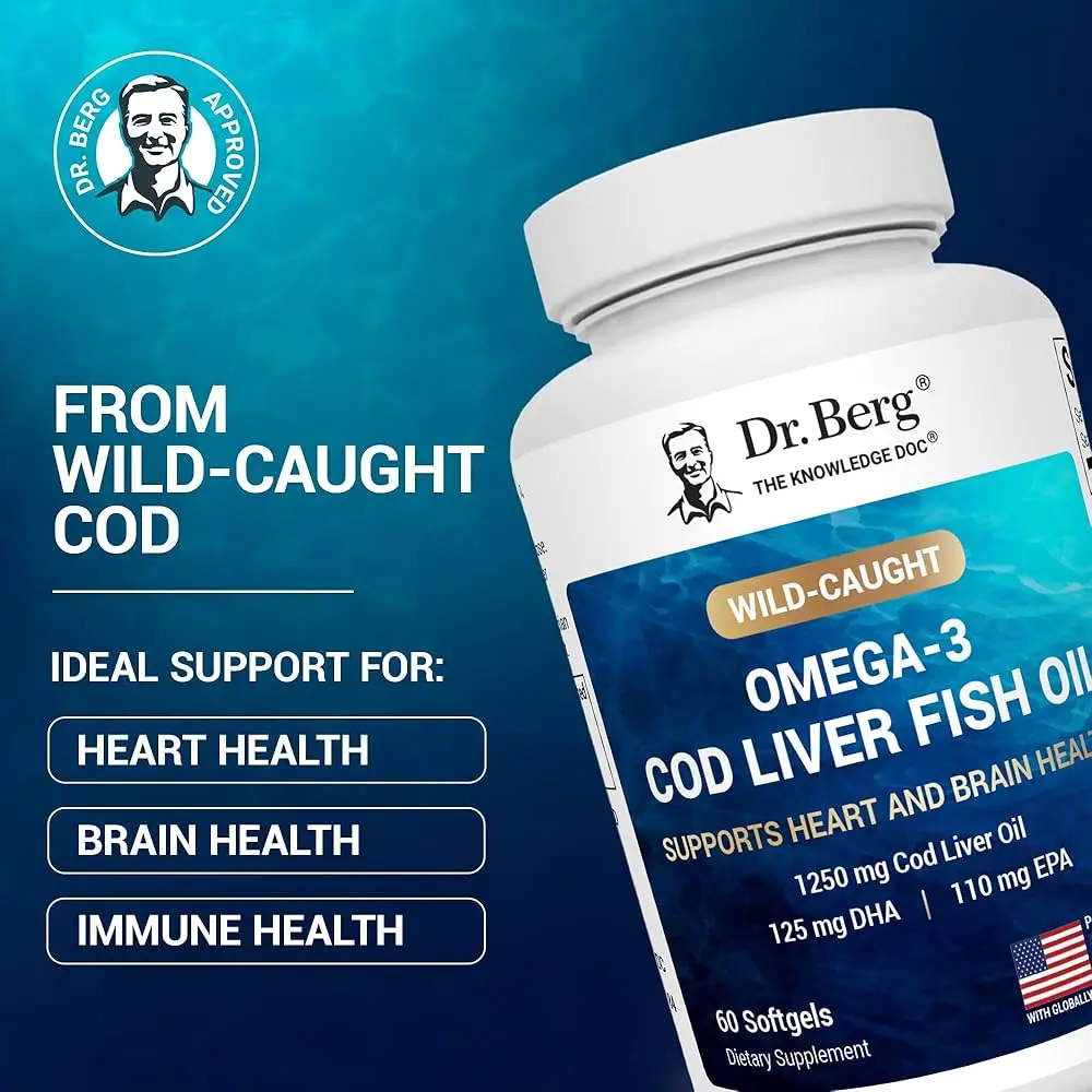 Dr. Berg Omega-3 Cod Liver Fish Oil