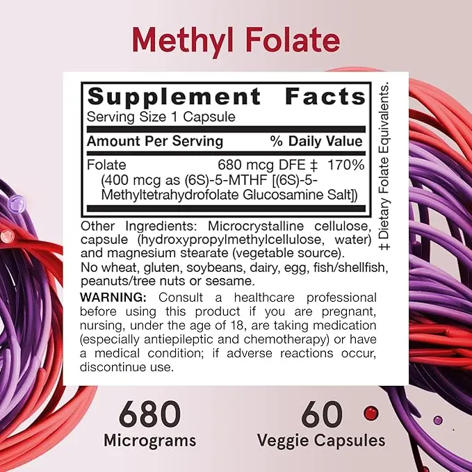 Jarrow Formulas Extra Strength Methyl Folate 400 mcg,