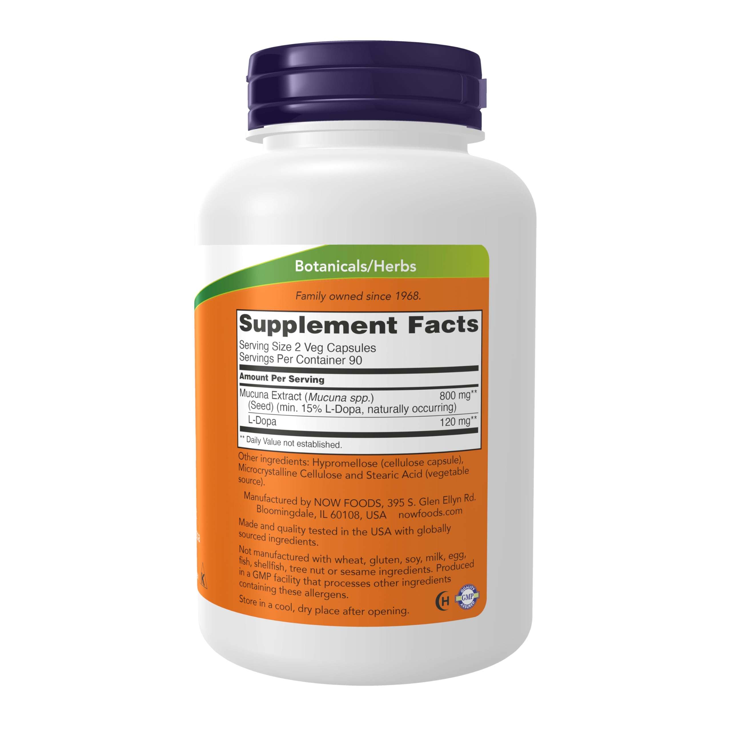 NOW Foods, Dopa Mucuna, 90 Veg Capsules