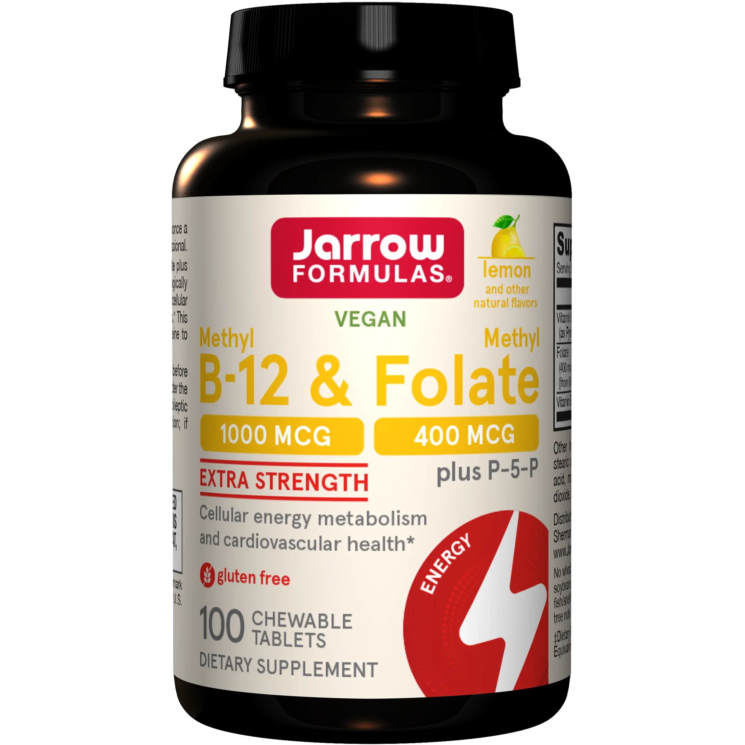 Jarrow Formulas® Methyl B-12 + Methyl Folate + Vitamin B6