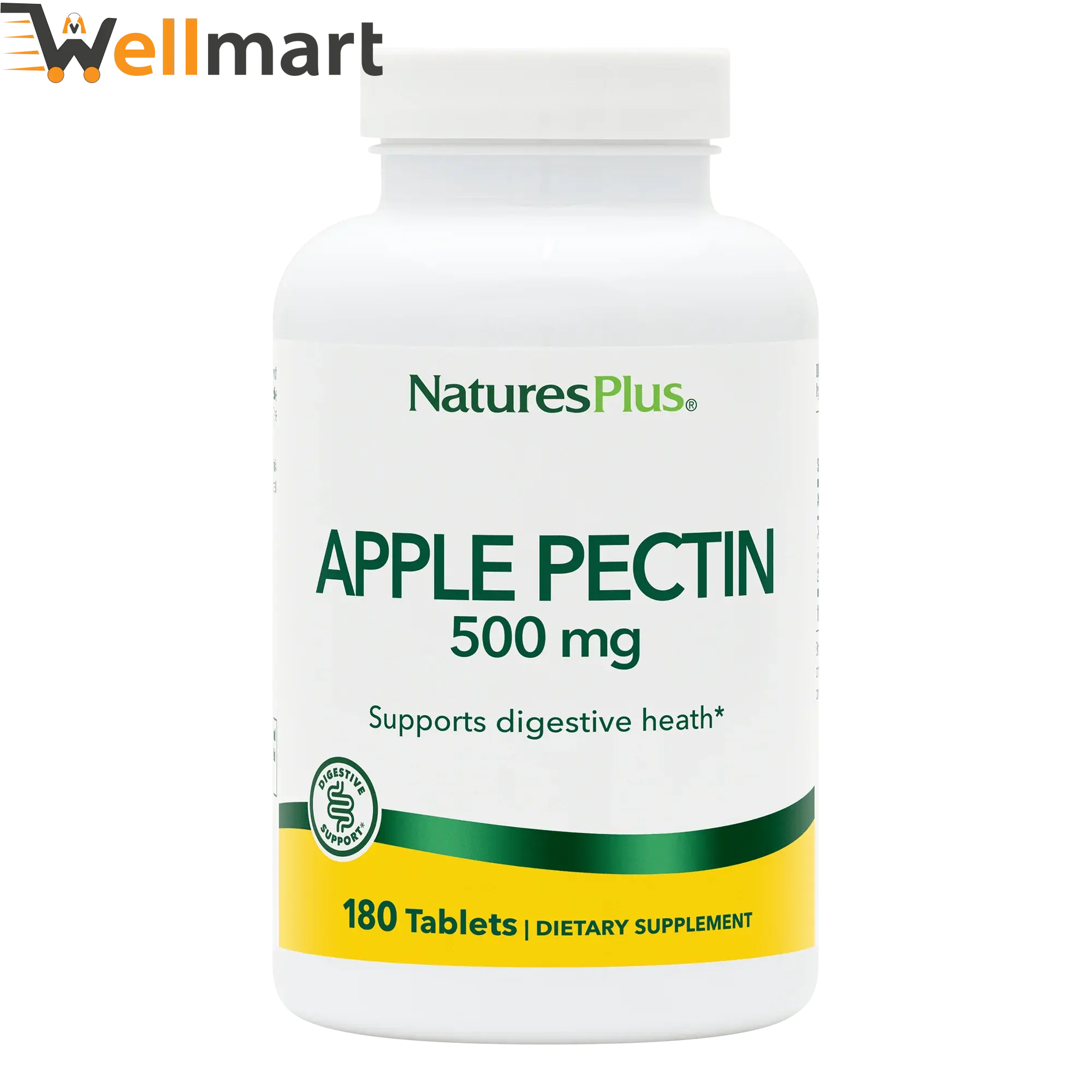 Natures Plus Apple Pectin 500mg Supplement