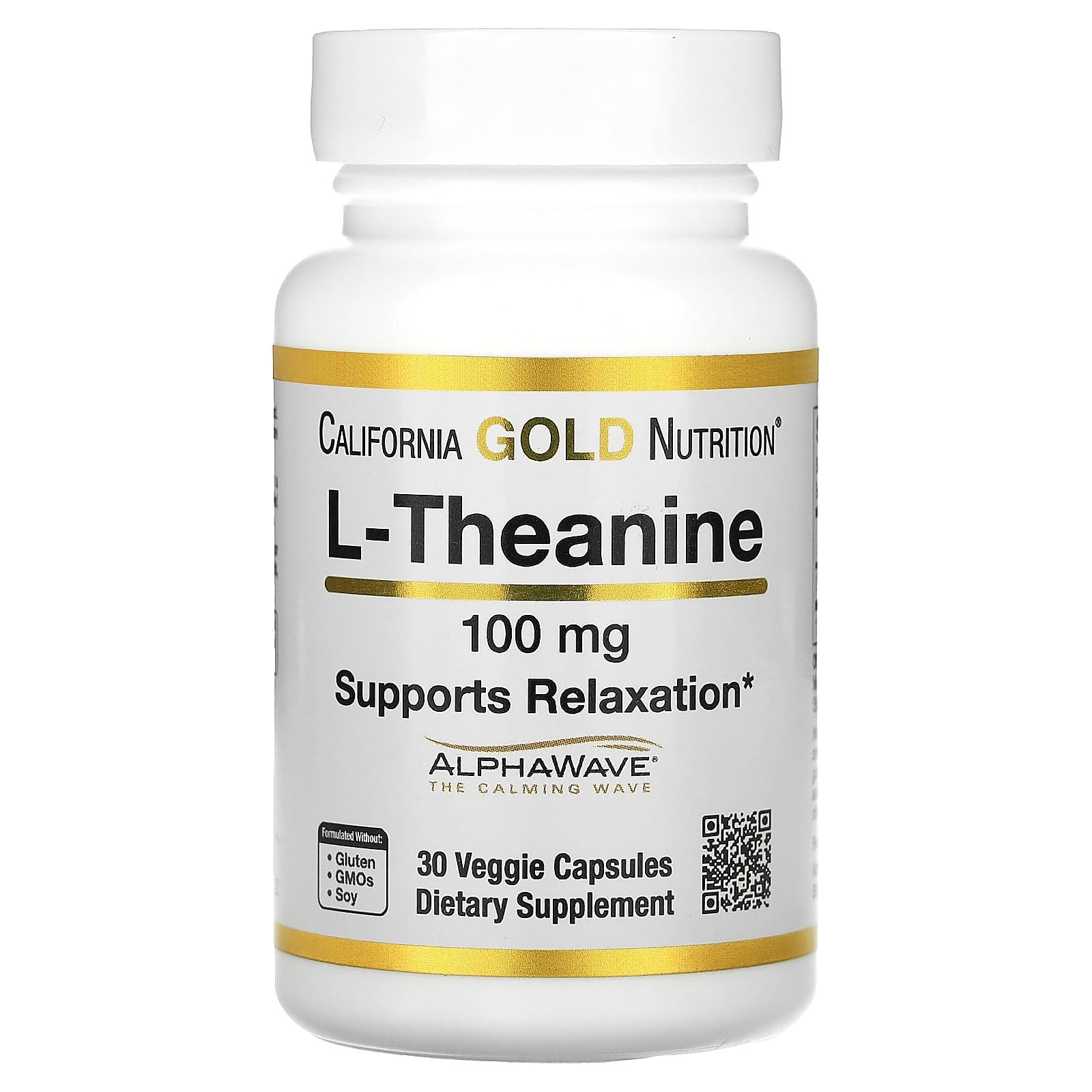 California Gold Nutrition L-Theanine 200 mg – AlphaWave