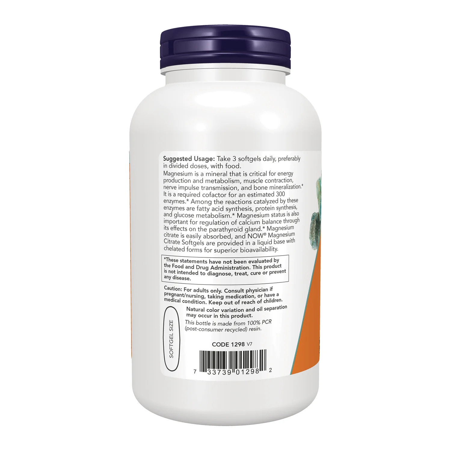 NOW Foods, Magnesium Citrate, 180 Softgels (133 mg per Softgel)