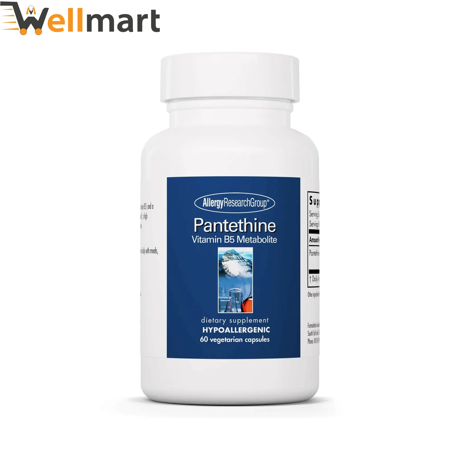 Allergy Research Group Pantethine Vitamin B5 Metabolite Capsules