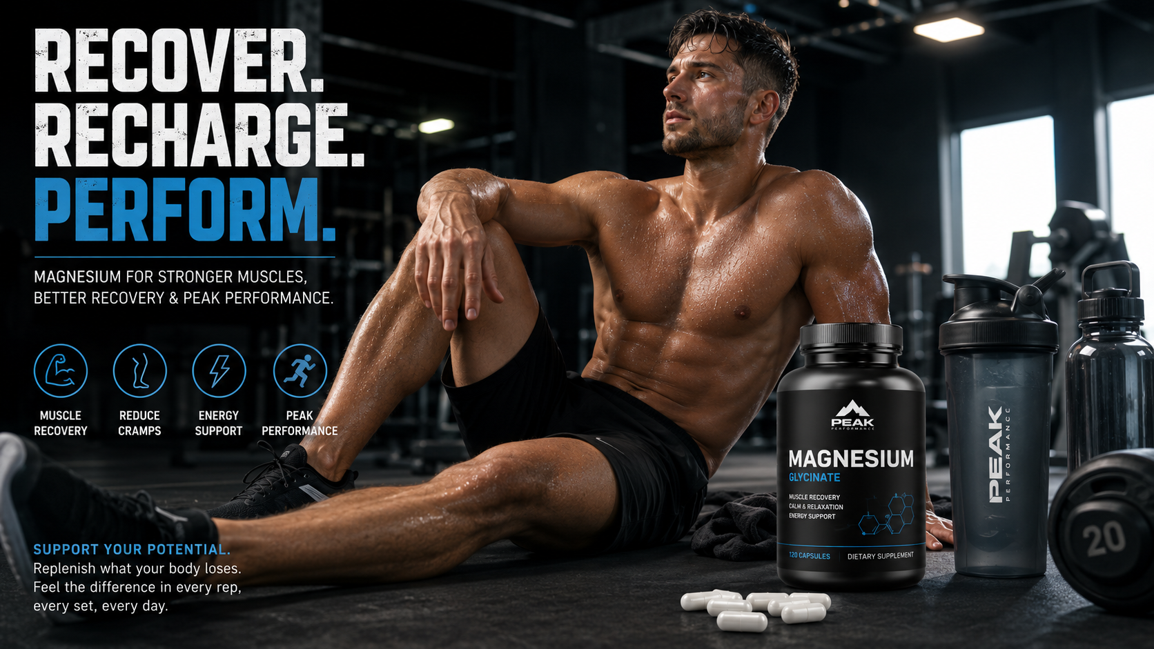 Magnesium for Muscle Recovery, Reduced Cramps, Hydration, and Athletic Performance After Workouts