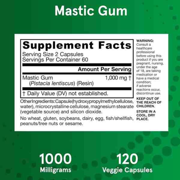 Jarrow Formulas – Mastic Gum 1000 mg – 60 Capsules