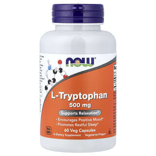 NOW Foods, L-Tryptophan, 500 mg, 60 Veg Capsules