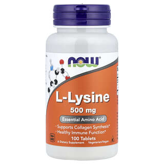 NOW Foods, L-Lysine, 500 mg, 100 Tablets